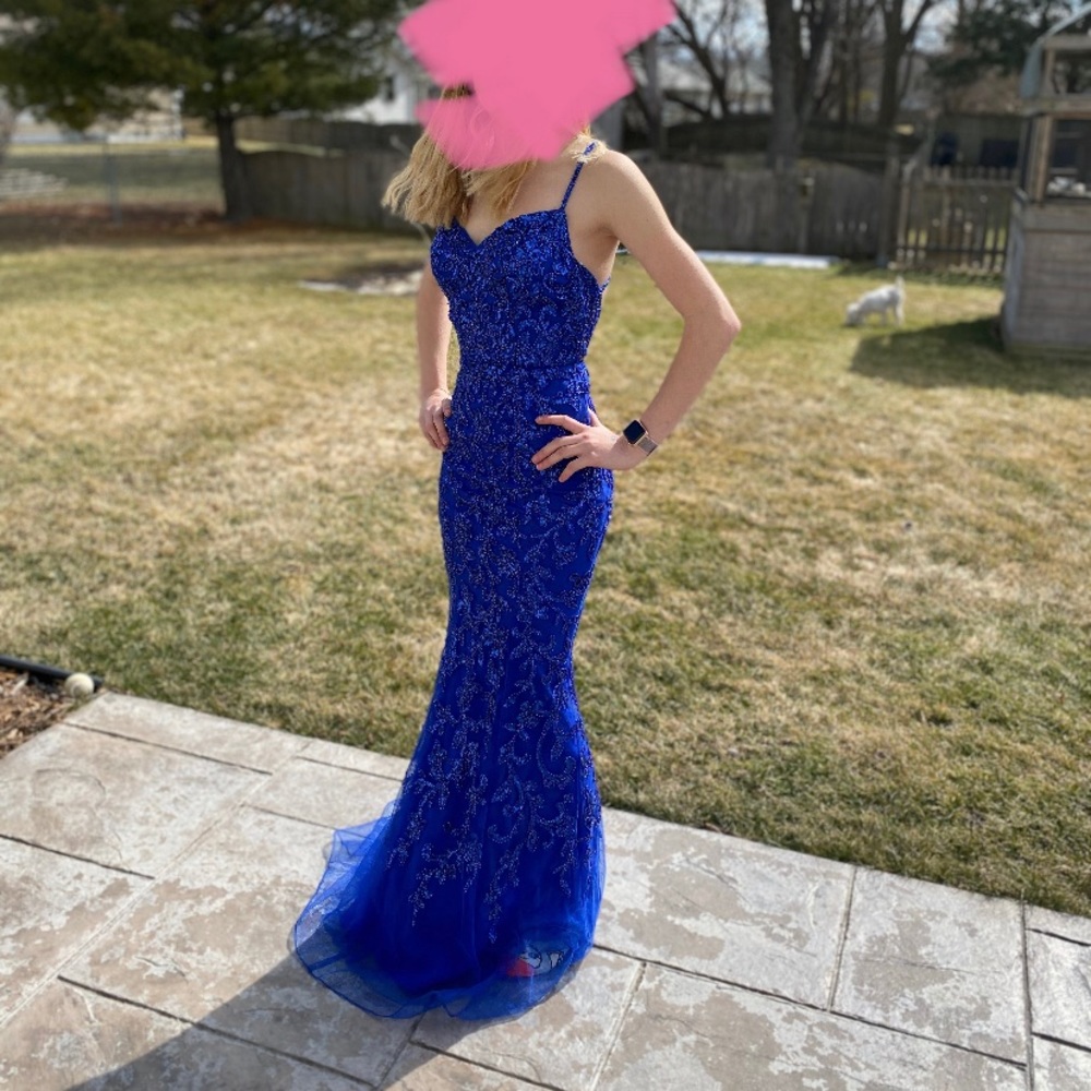 Ellie Wilde Prom Dress Blue Size 00!